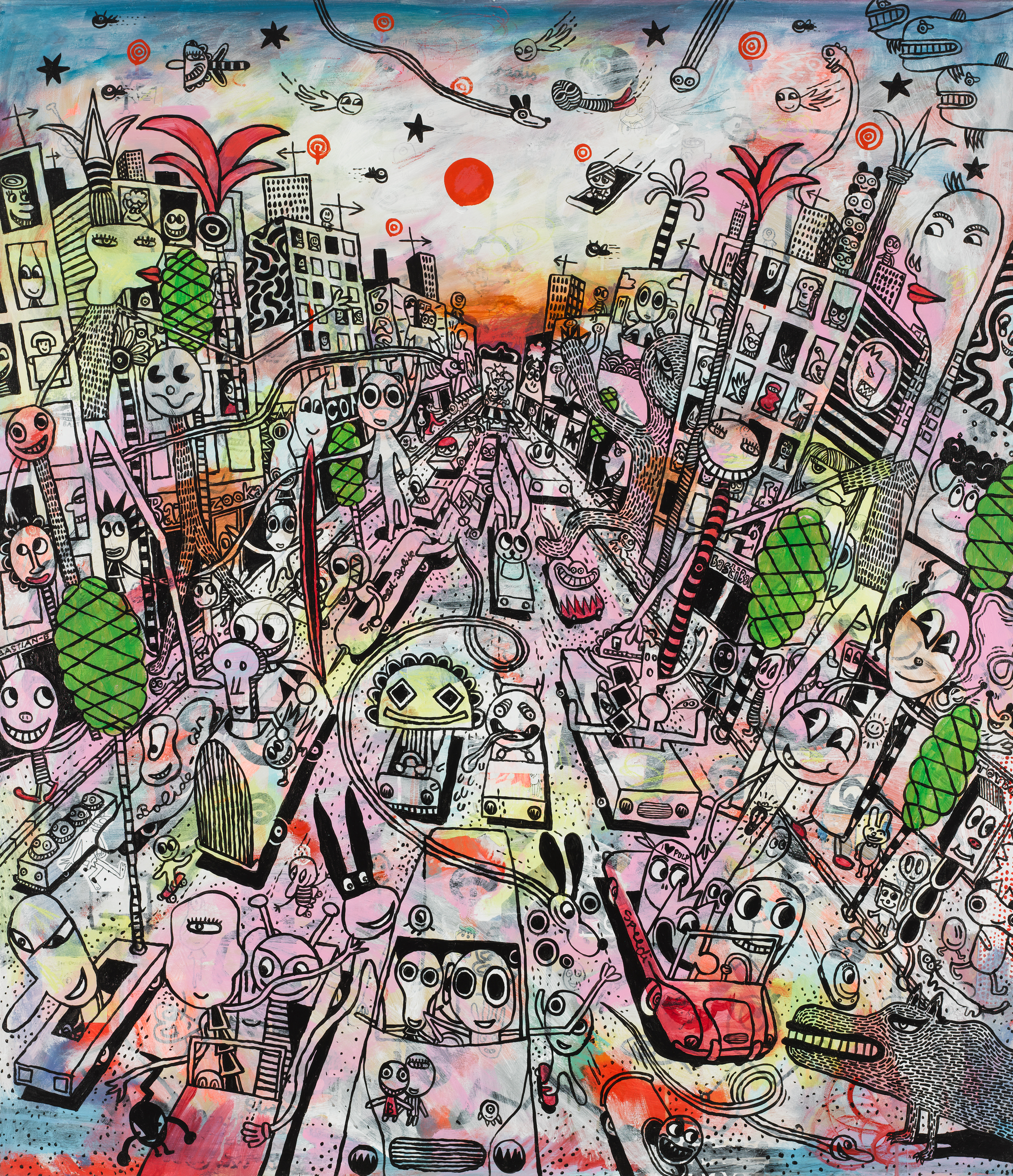 Bazooka Bastomania, Mischtechnik auf Leinwand, 140 x 120 cm